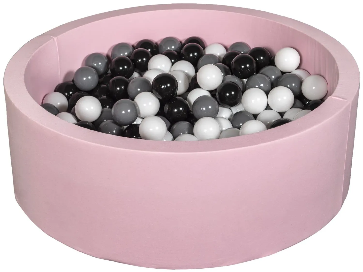 Velinda piscine à balles 200 balles blanc perle gris 90 cm