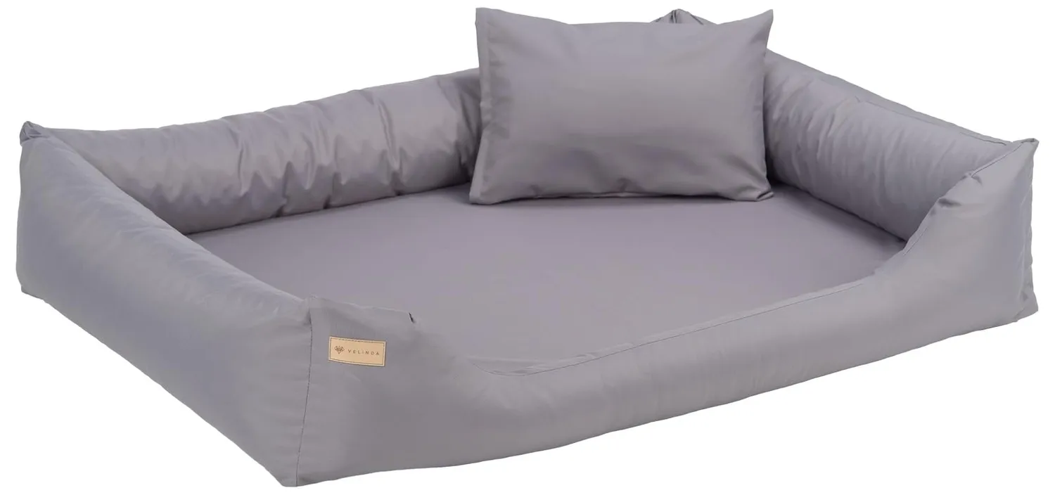 Velinda Canapé-Lit Chien 120x90cm Crème Coussin