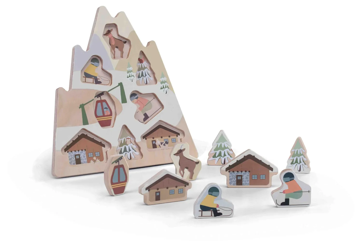 Sevi Nature 87858 puzzle encastrement bois nature
