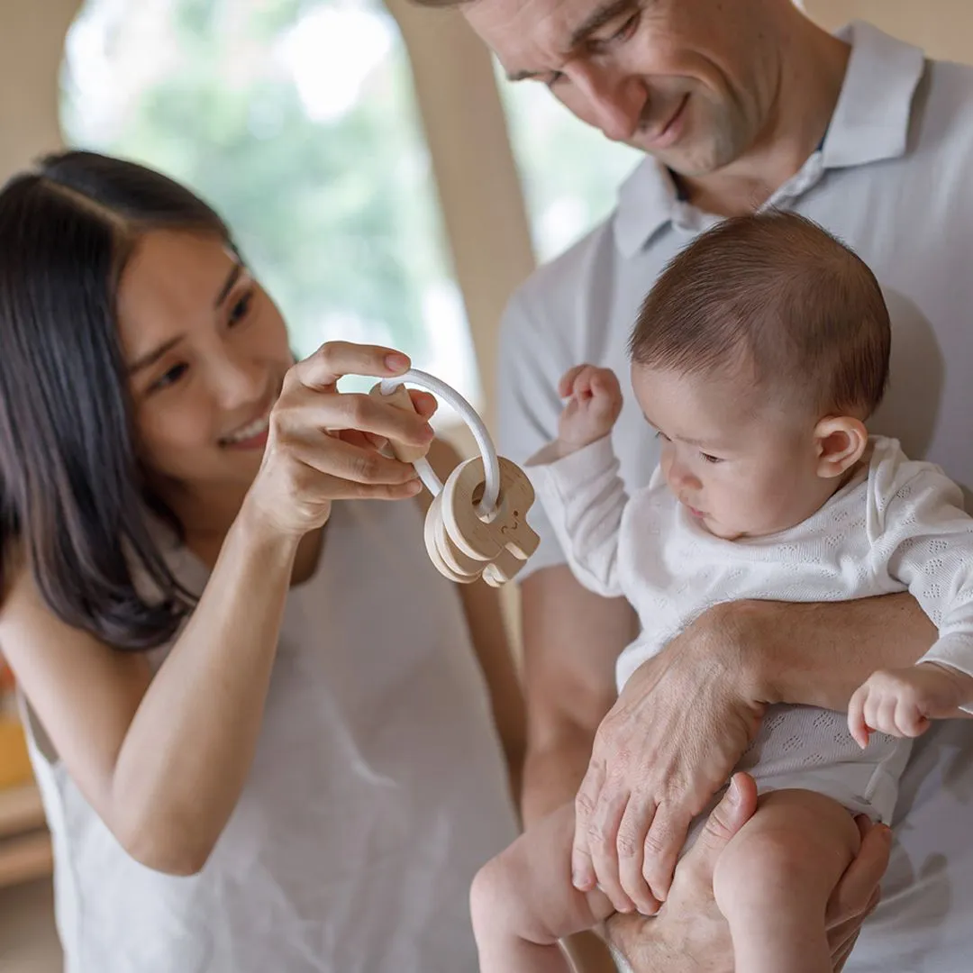 PlanToys Baby Key Rattle hochet clés naturel