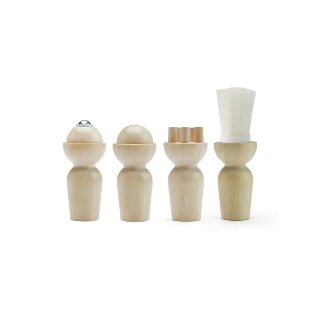 PlanToys Touch & Guess jeu tactile 4 rouleaux bois