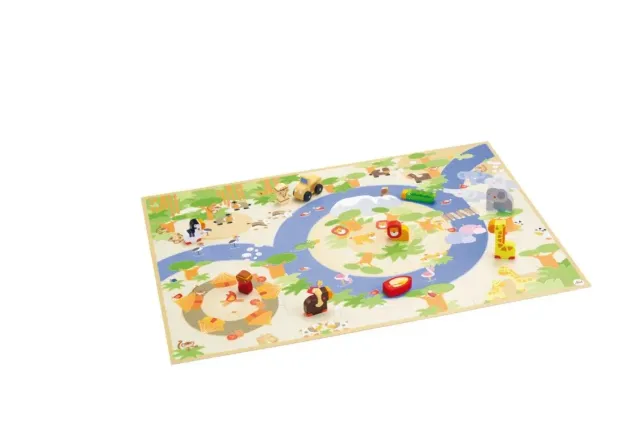 Sevi 82625 Puzzle Safari circuit bois 70x50 miniatures