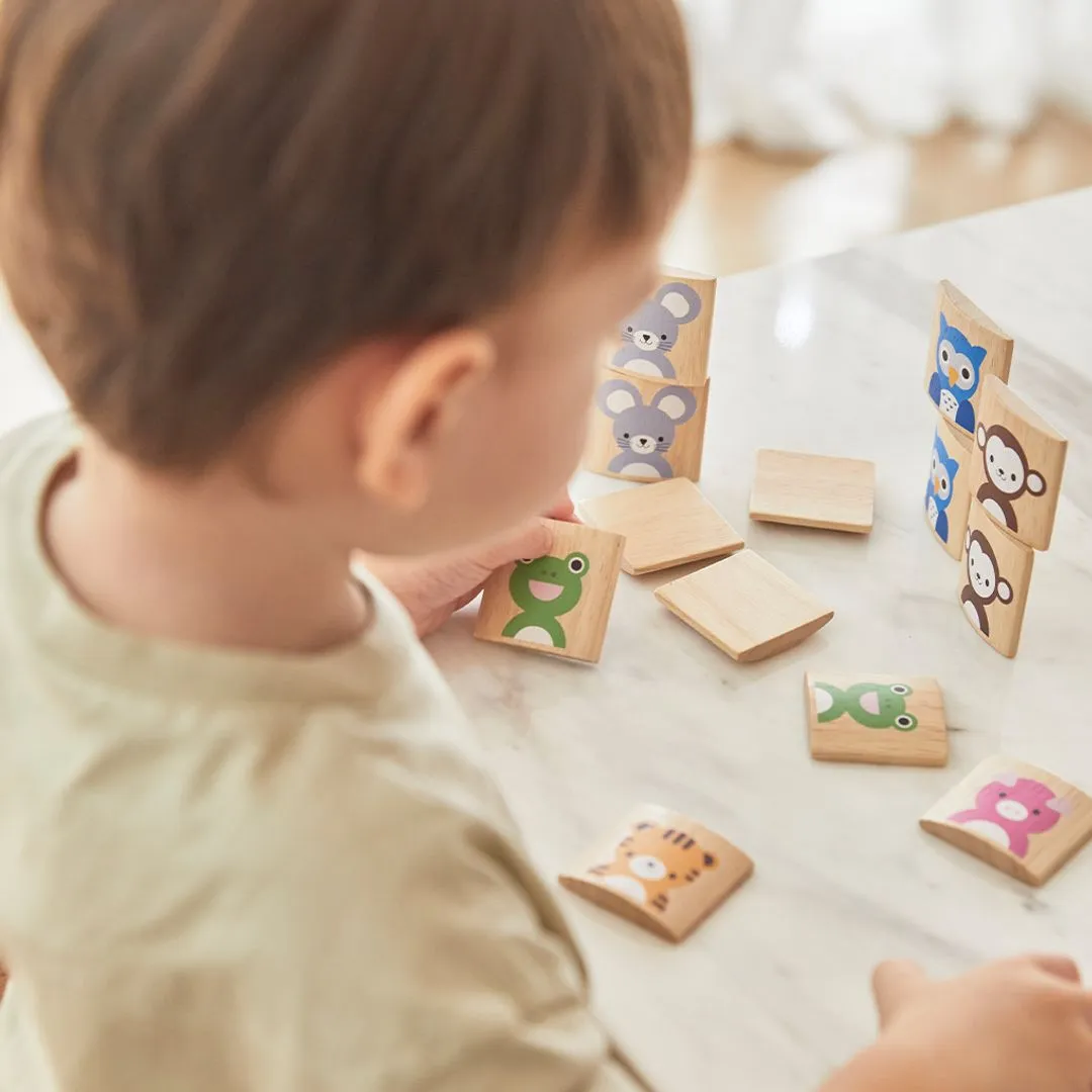 PlanToys Animals Memo memory animaux bois 2 ans