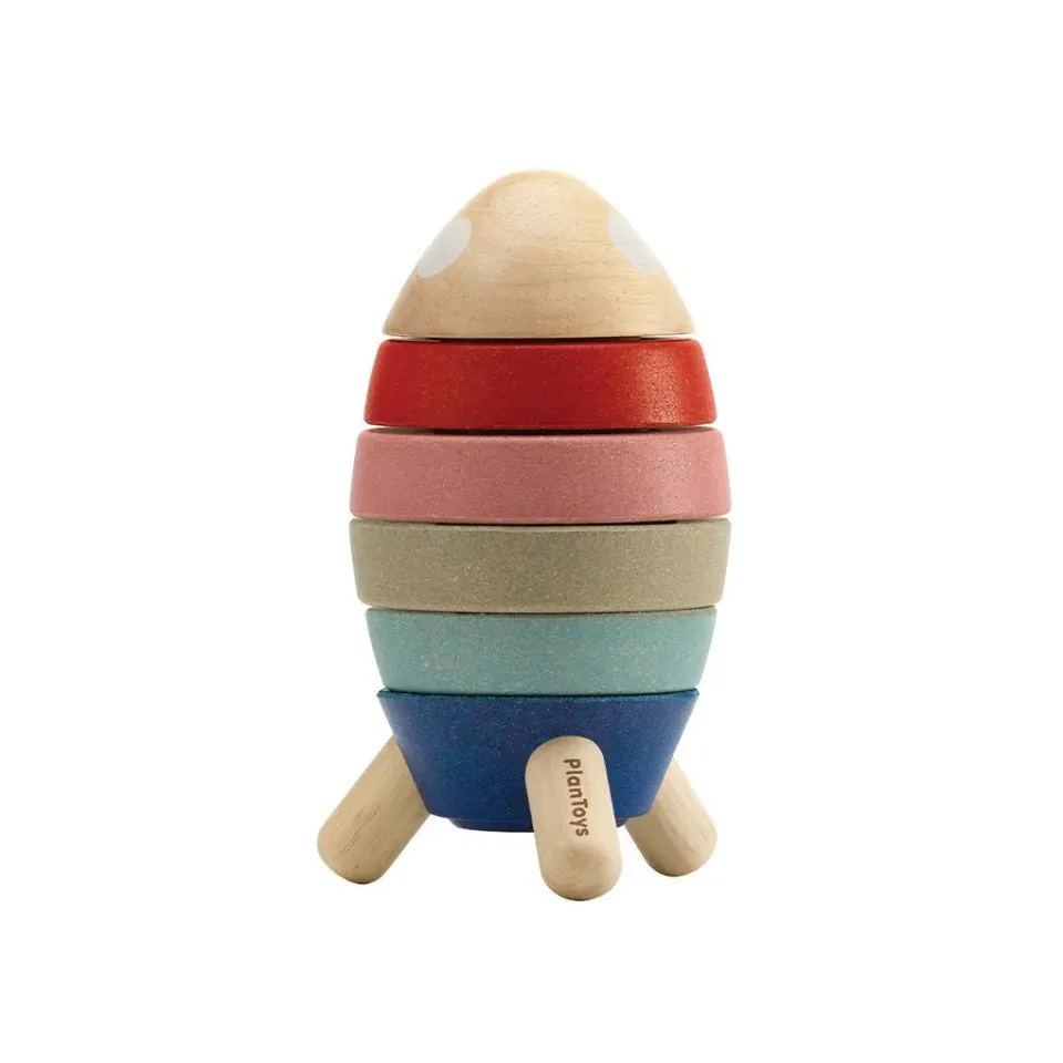 PlanToys Stacking Rocket Orchard fusée empilable 11 pièces