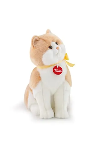 Trudi Chat Charlie TUDO9000 peluche chat M blanc orange
