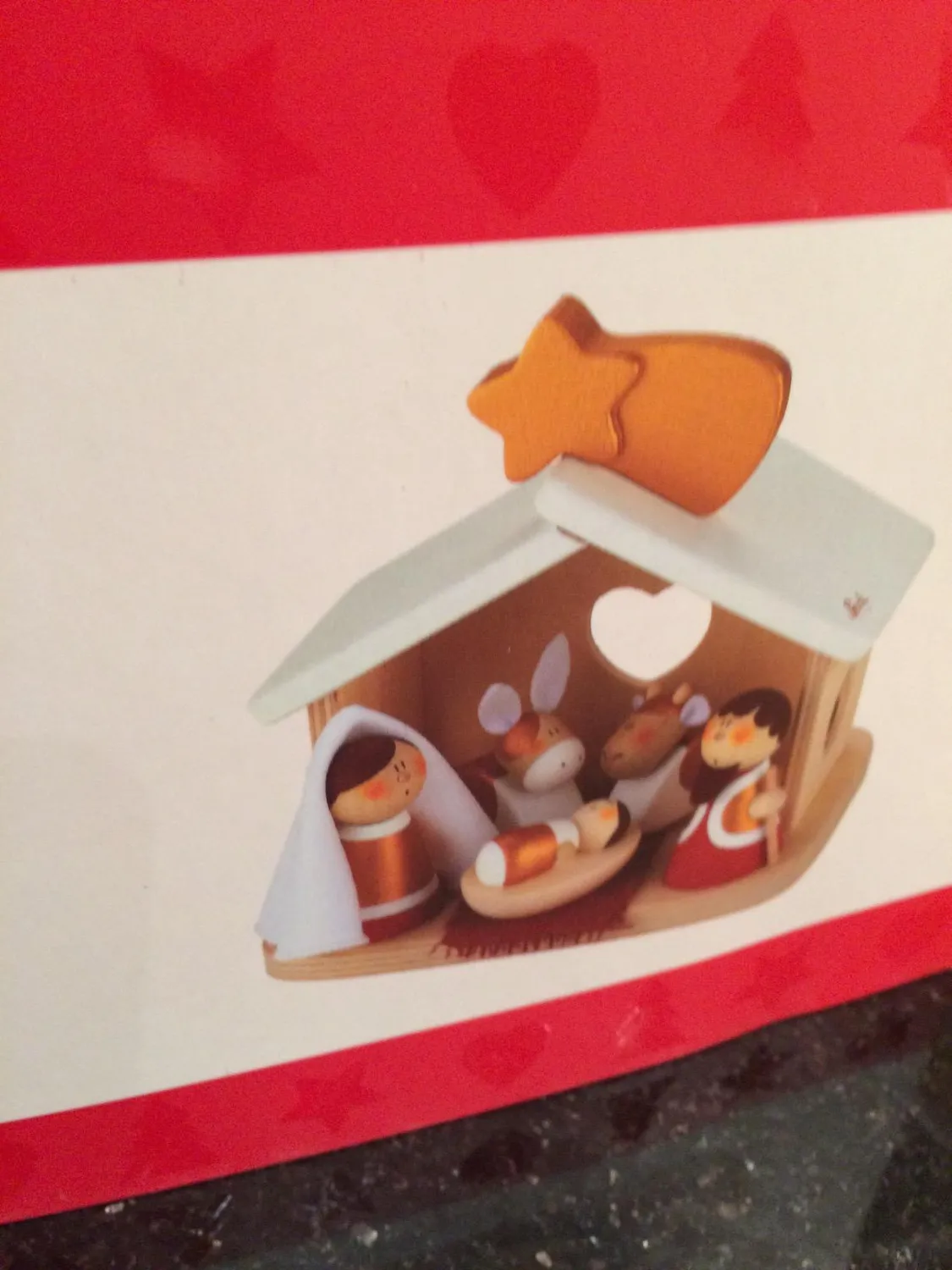 Sevi crèche Noël bois 5 figurines 7,5 cm