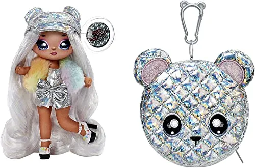 Na! Na! Na! Surprise Glam Ari Prism poupée 2-en-1 sac argenté