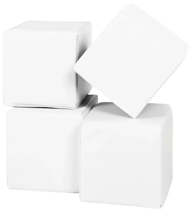 Velinda Cubes blocs en mousse blancs lot de 4