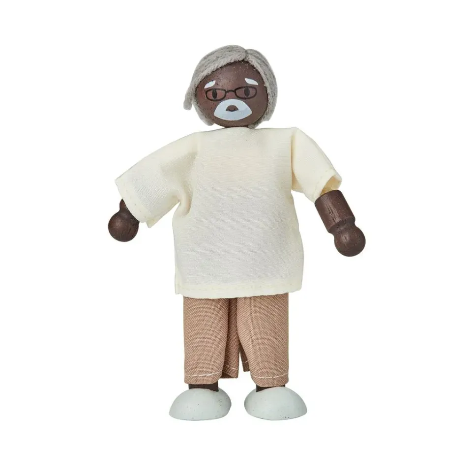 PlanToys Grand-père Figurine maison de poupée peau foncée