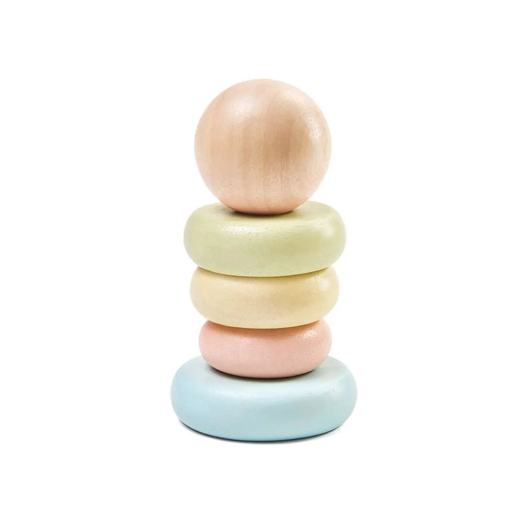PlanToys First Stacking Ring pastel tour à empiler 5 pièces