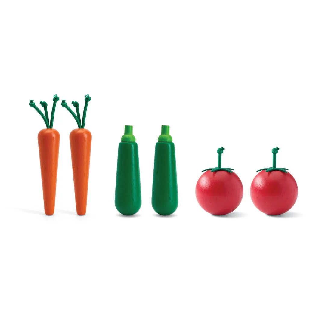 PlanToys Fresh Produce Set B dinette 6 legumes bois