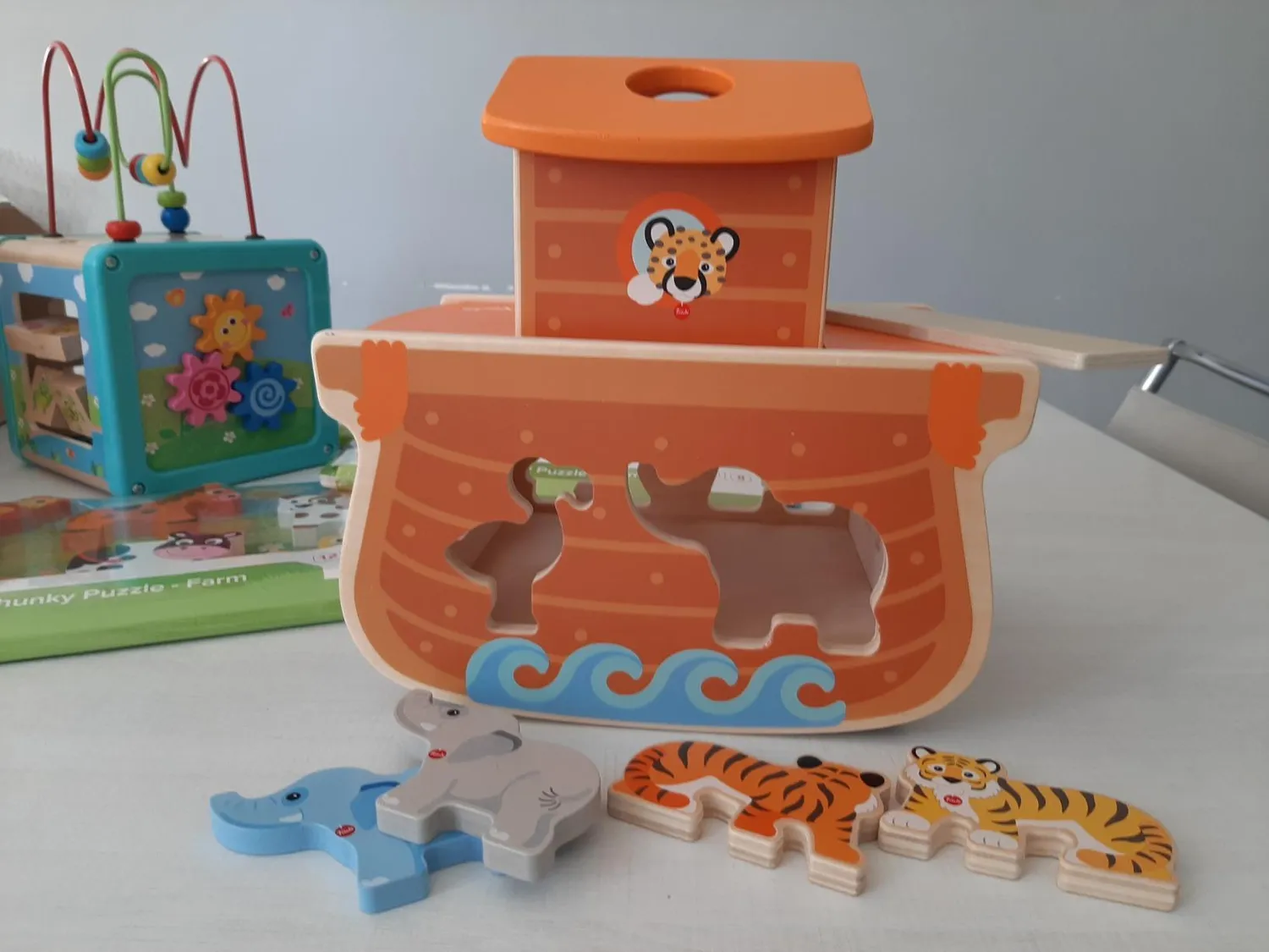 Trudi Sevi 88015 arche de Noé jeu en bois 24 cm animaux