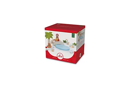 Sevi crèche pont sur le lac bois 11 pièces décor