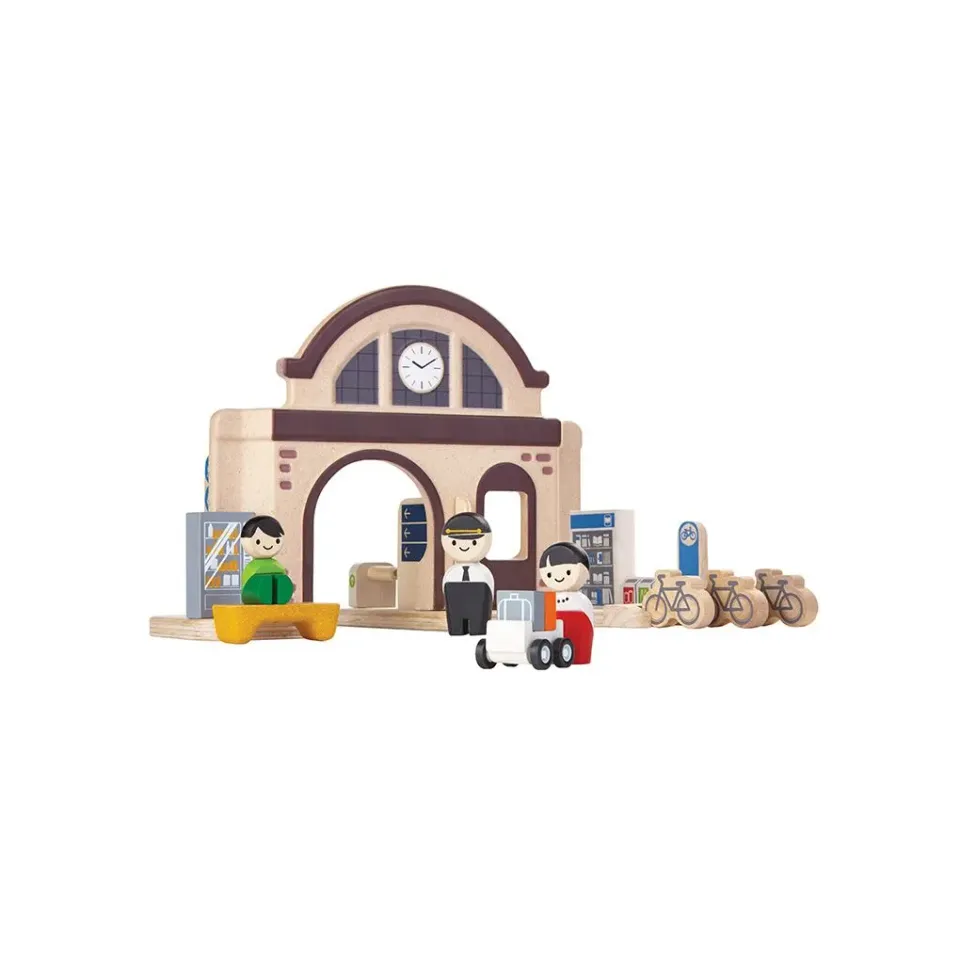 PlanToys Station gare PlanWorld bois 3 ans
