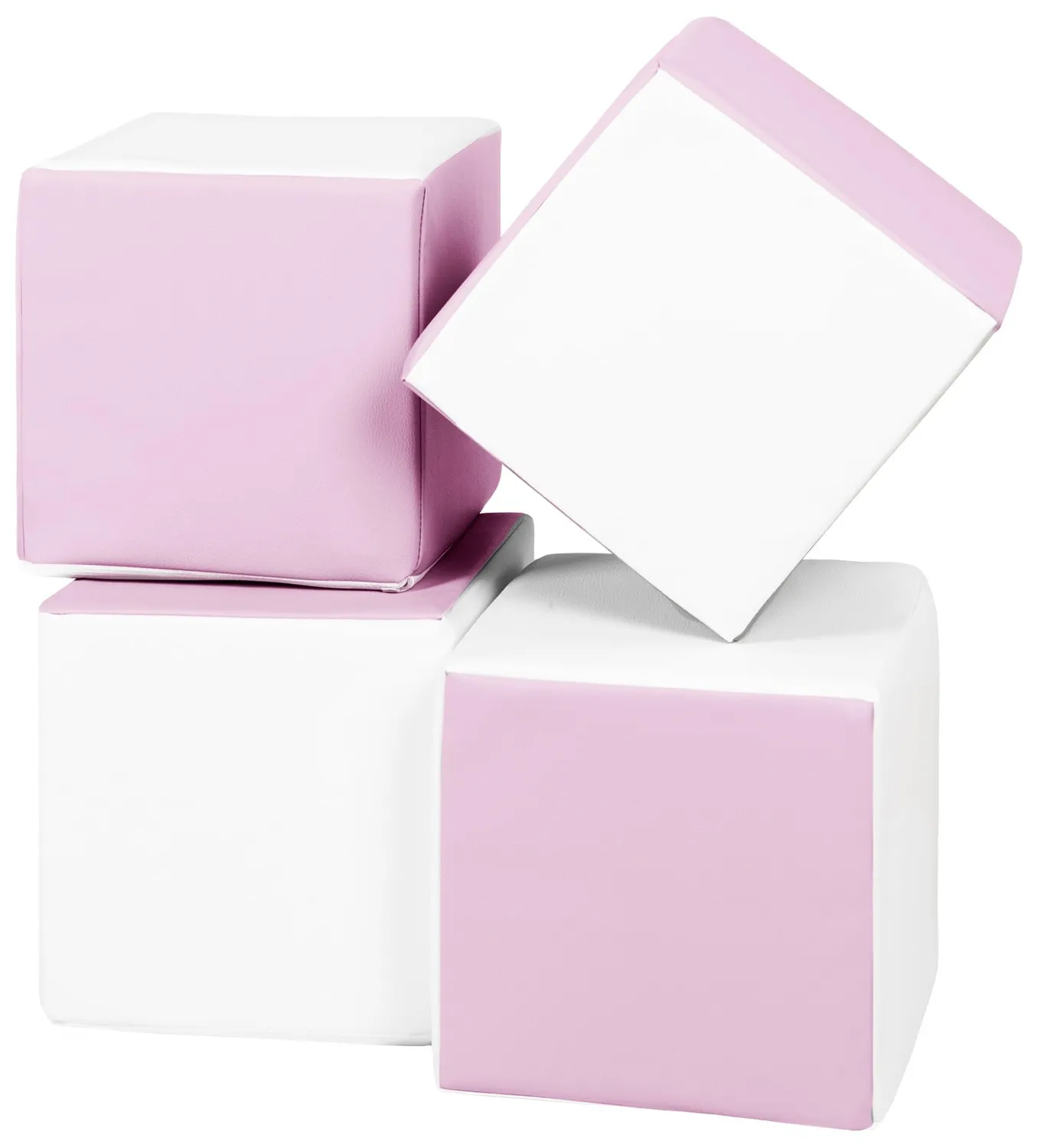Velinda Cubes blocs en mousse blancs lot de 4