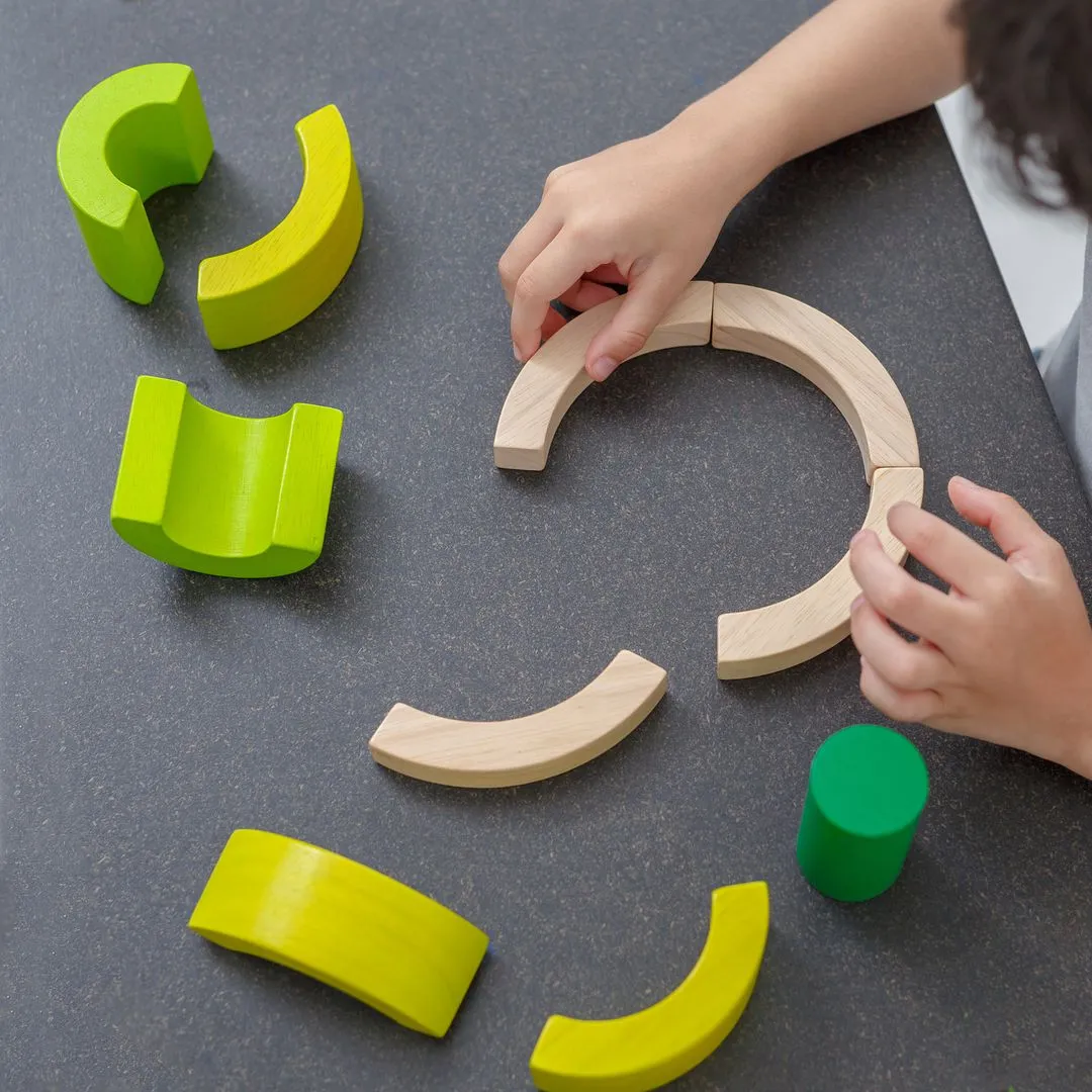 PlanToys Curve Blocks jeu construction 10 pièces