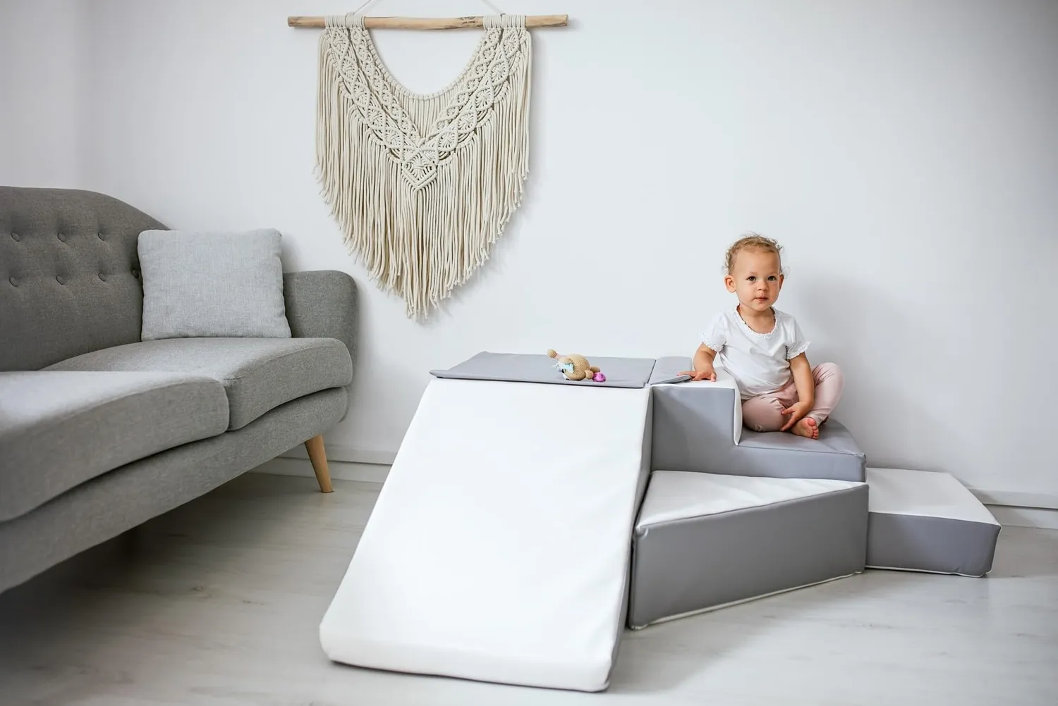 Velinda set 4 blocs mousse EPS PE blanc motricité