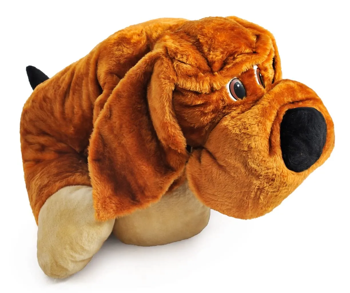 Velinda chien peluche géante allongé 110 cm douce