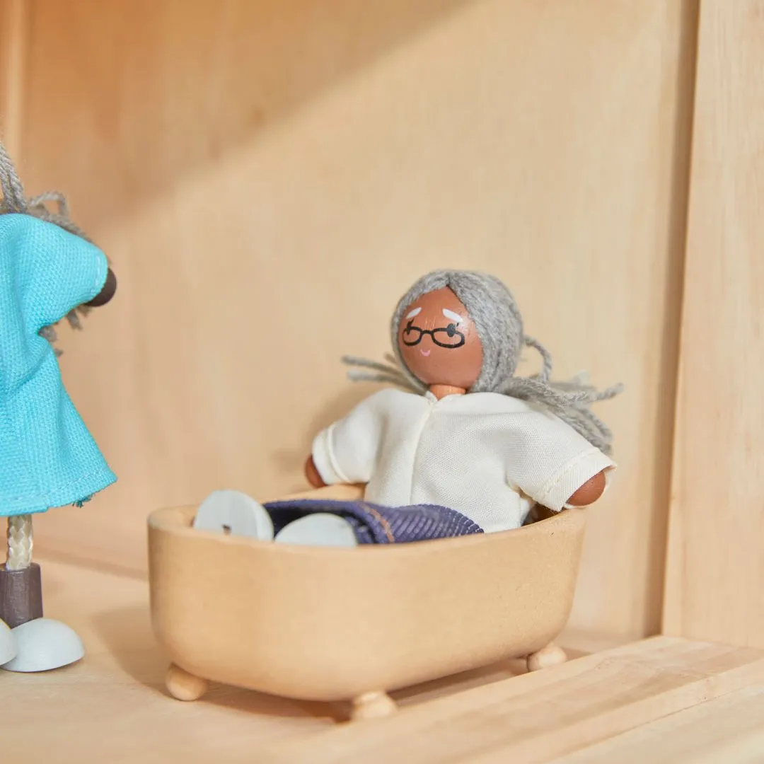 PlanToys Grandmother figurine maison poupée peau mate