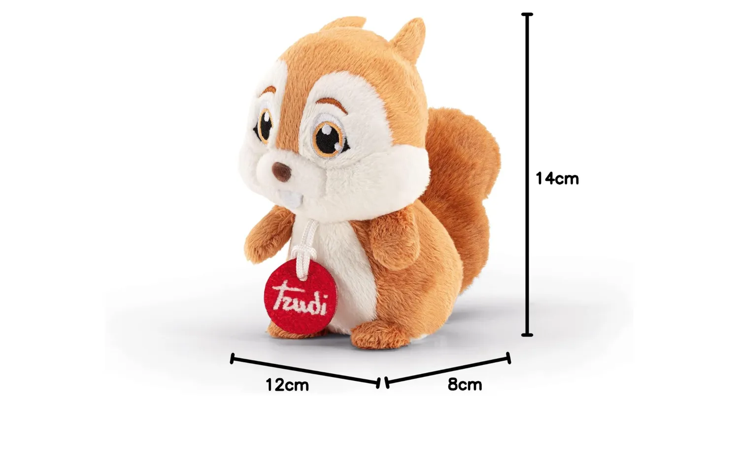 Trudi Friends 29155 peluche écureuil XS 8x14x12cm