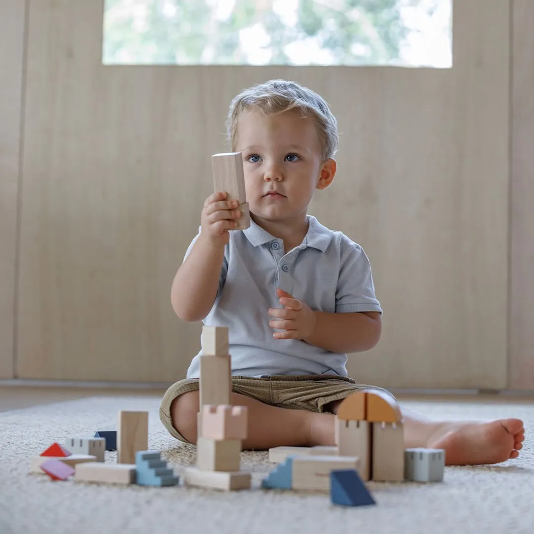 PlanToys Creative Blocks Orchard cubes bois 30 pièces