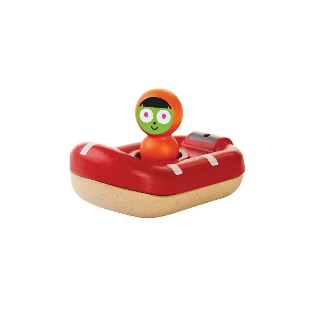 PlanToys Coast Guard Boat bateau de bain PBS Kids bois