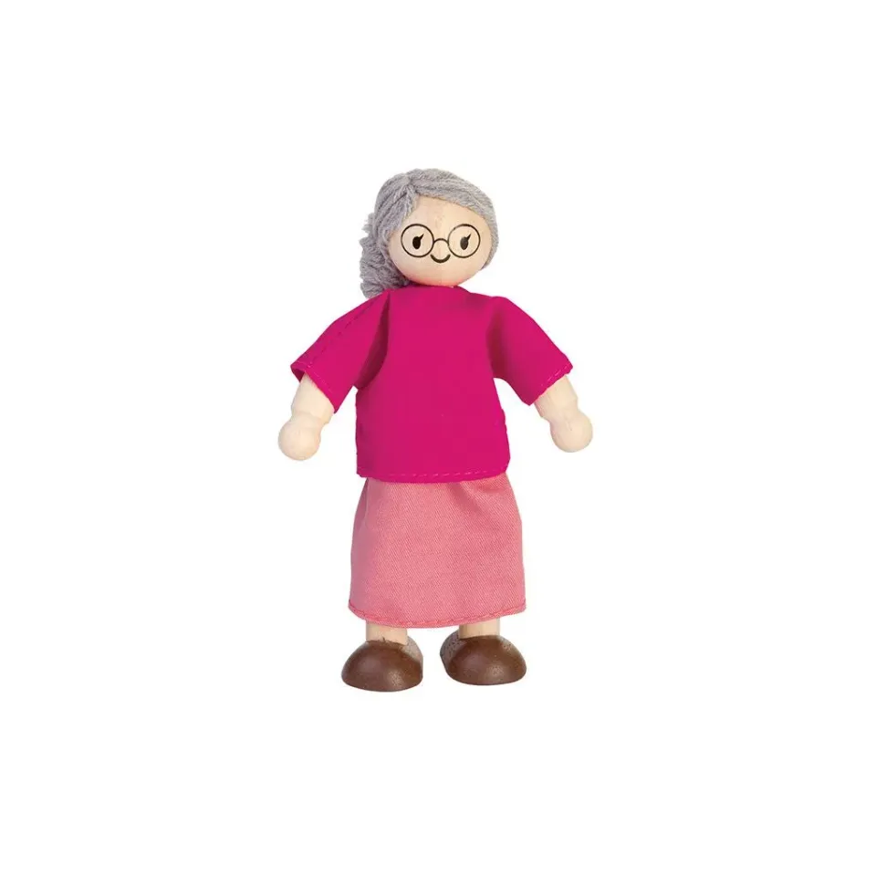 PlanToys Grand-mère figurine maison poupée peau claire