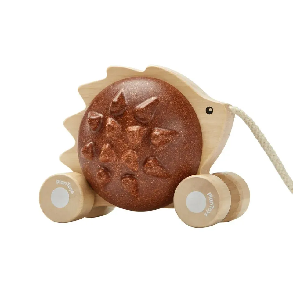 PlanToys Pull-Along Hedgehog hérisson marron à tirer