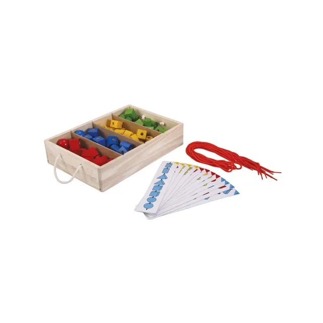 PlanToys Lacing Bead perles à lacer 96 pièces