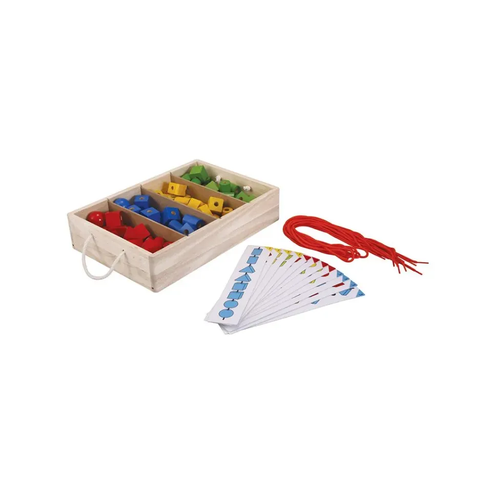 PlanToys Lacing Bead perles à lacer 96 pièces