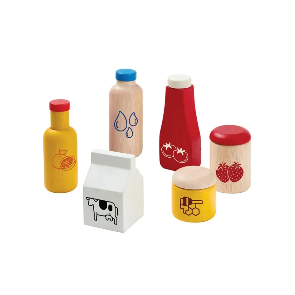 PlanToys Food Beverage set dînette bois 2 ans+