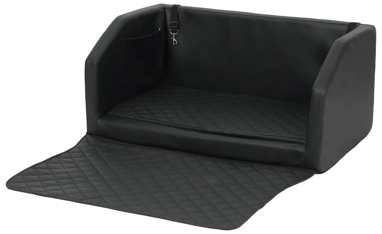 Velinda lit de coffre transporteur chien noir 90x55 cm