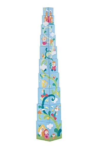 Sevi Cubes Conte de Fées tour empilable 10 cubes bois