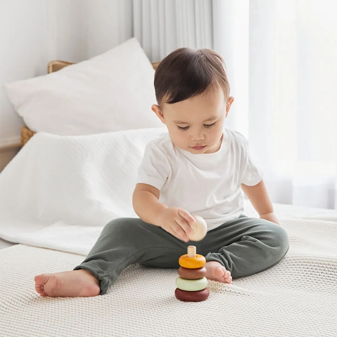 PlanToys First Stacking anneaux à empiler rustic