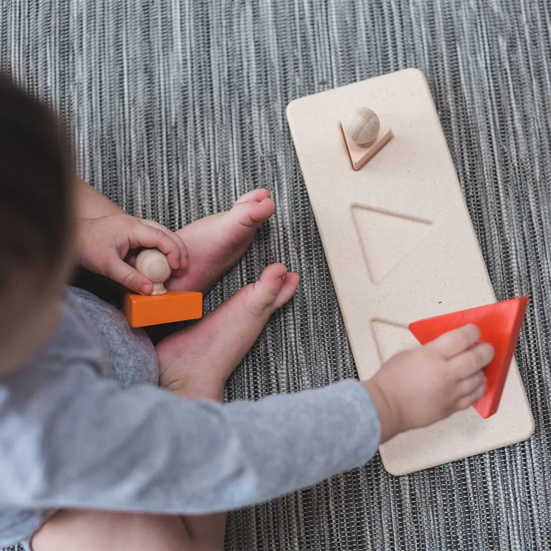 PlanToys Triangle Matching Puzzle puzzle bois 3 pièces