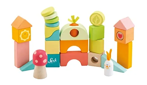 Sevi cubes fantaisie pastel tissu miroir 20 cm sensoriel