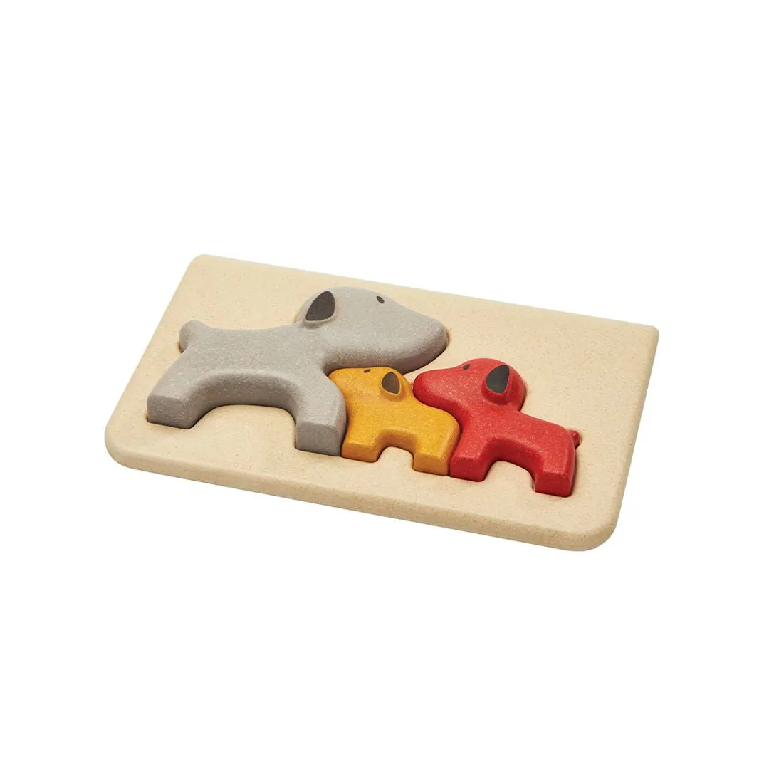 PlanToys Dog Puzzle chien bois 4 pièces dès 18 mois