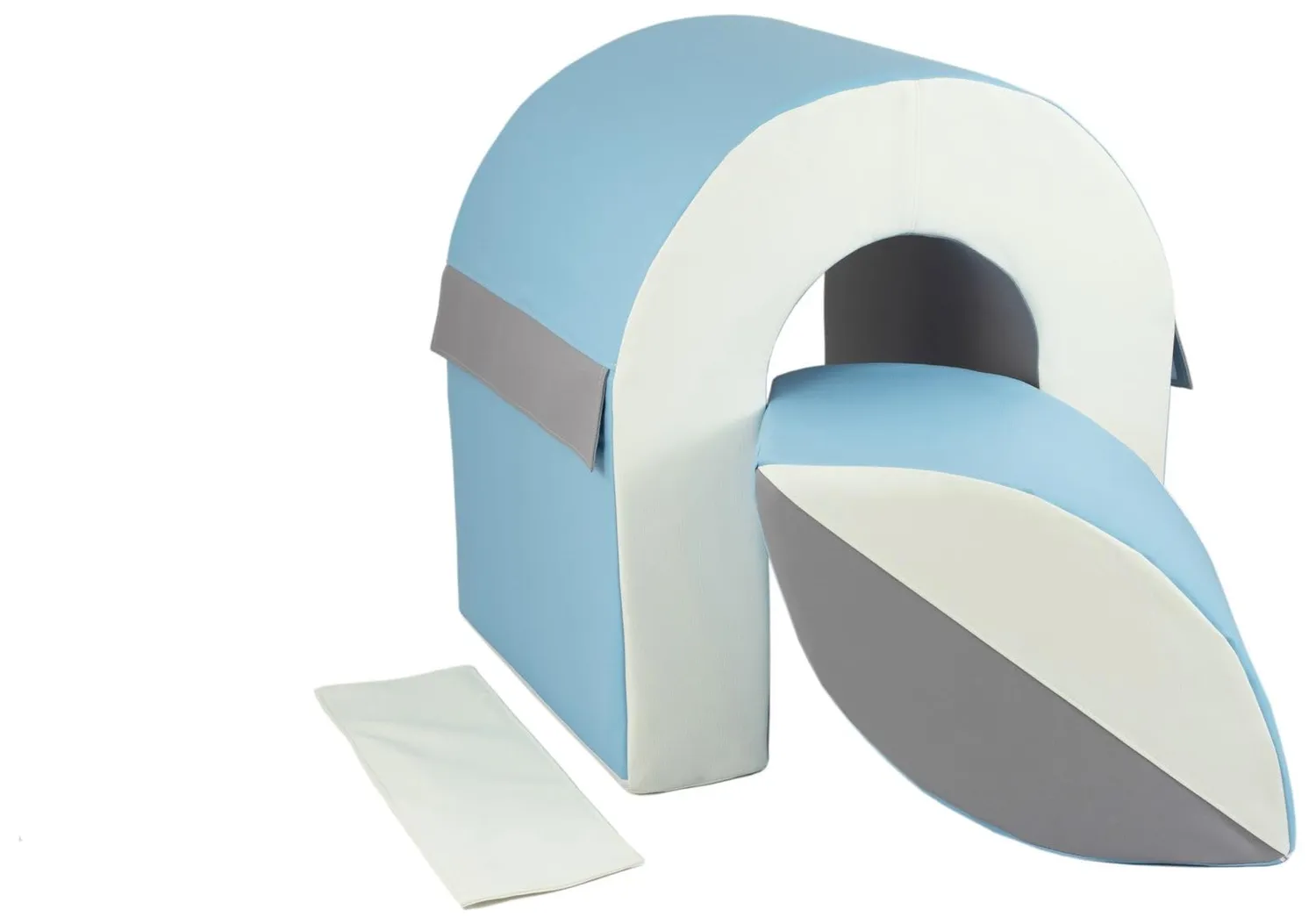Velinda Tunnel set 2 blocs mousse blanc gris violet motricité