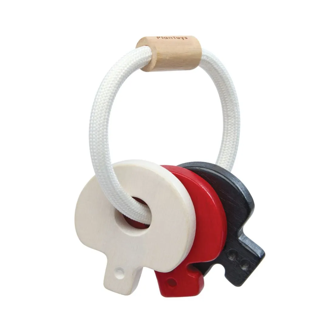 PlanToys Baby Key hochet clés bébé contraste bois