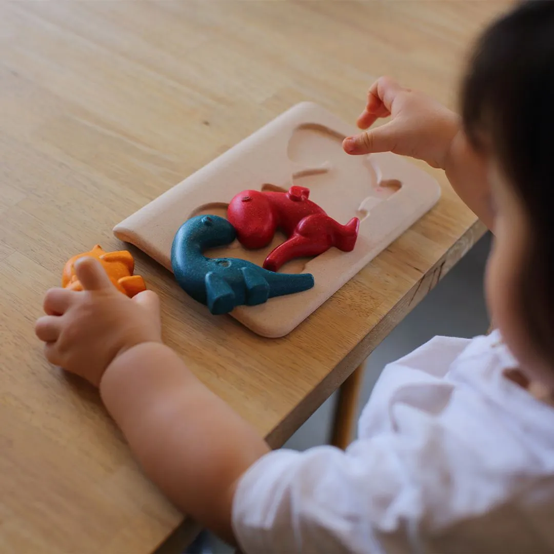 PlanToys Dino Puzzle puzzle dinosaures bois 18 mois