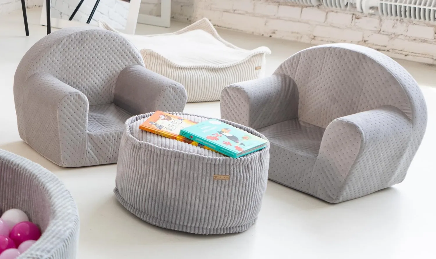 Velinda fauteuil piqué enfant confort housse lavable