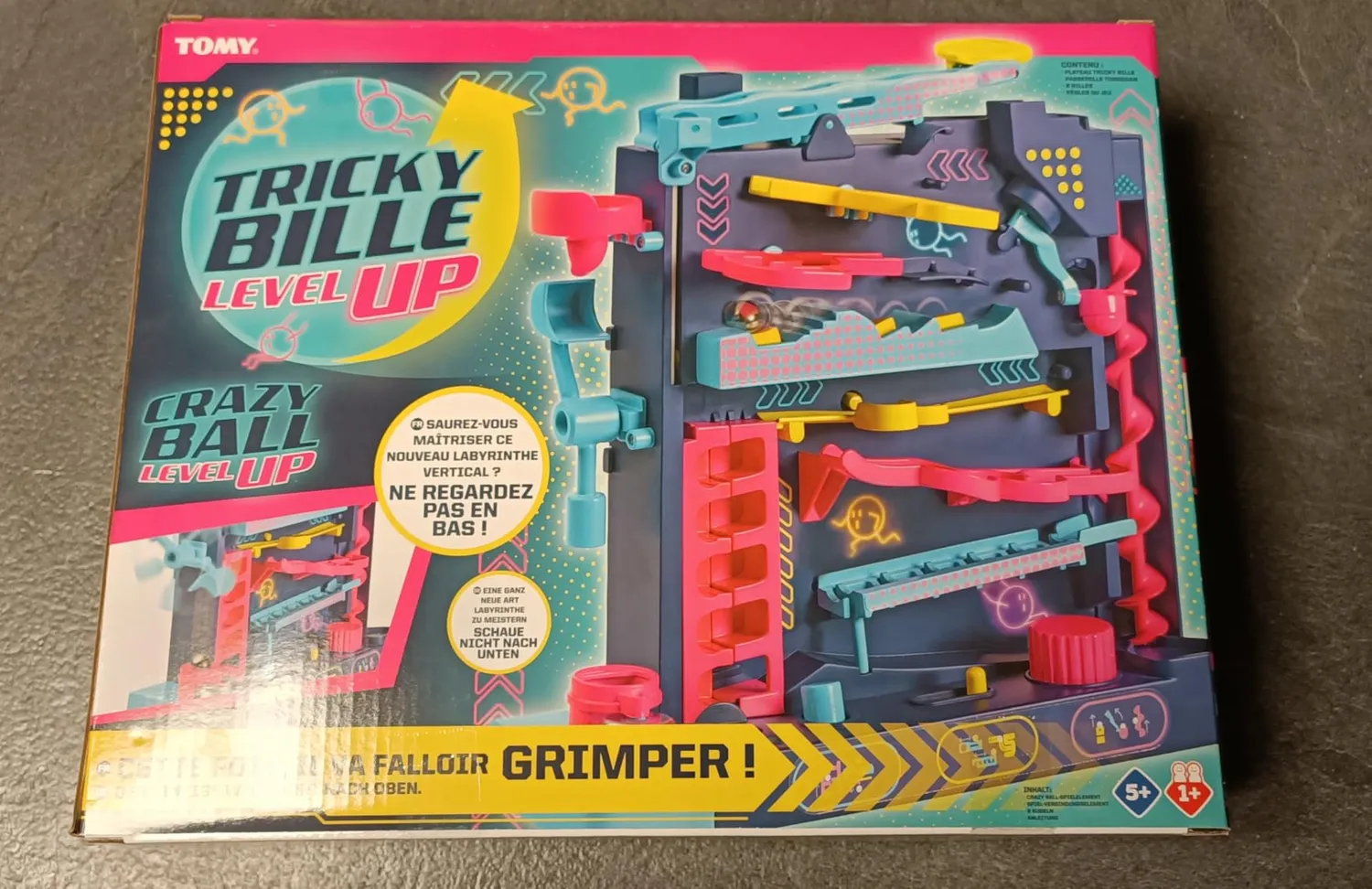 Tomy Tricky Bille Level Up jeu circuit billes vertical