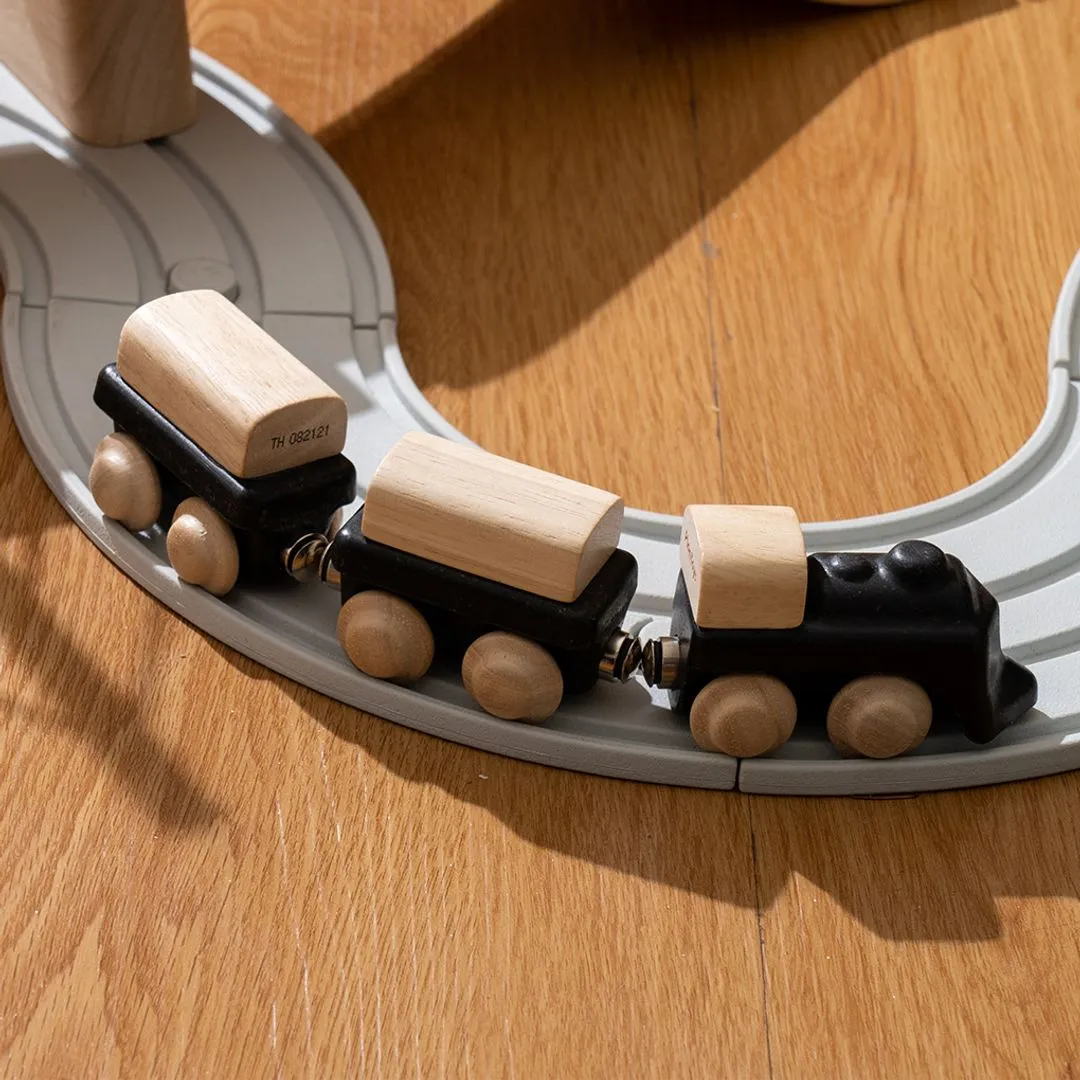 PlanToys Classic Train petit train bois 3 wagons