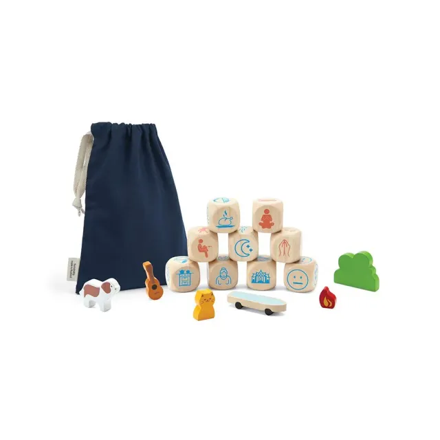 PlanToys Storytelling Dice dés histoire bois