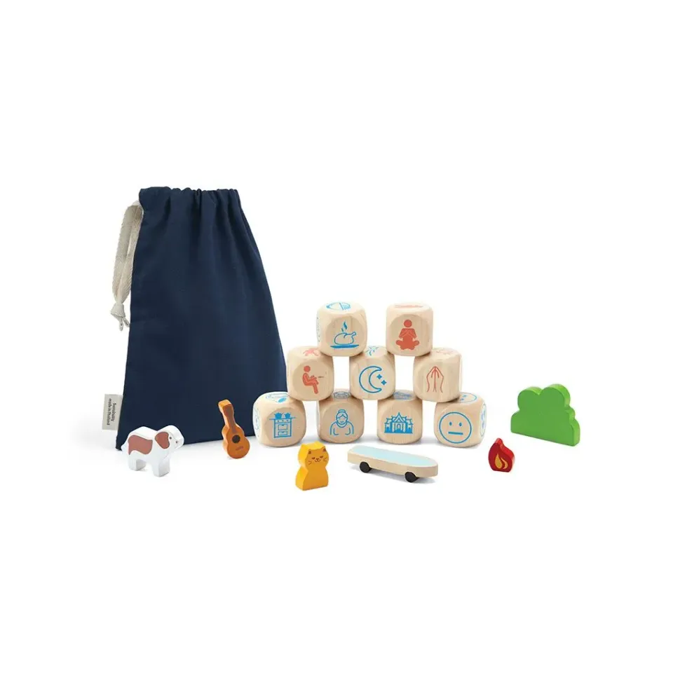 PlanToys Storytelling Dice dés histoire bois