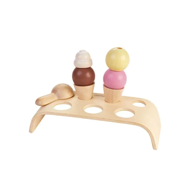 PlanToys Ice Cream Set dinette glaces bois dès 2 ans