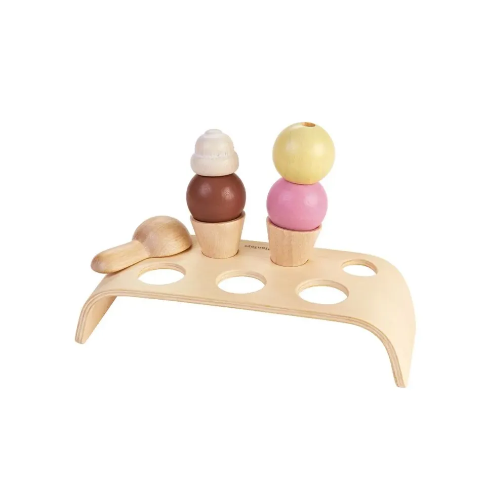 PlanToys Ice Cream Set dinette glaces bois dès 2 ans