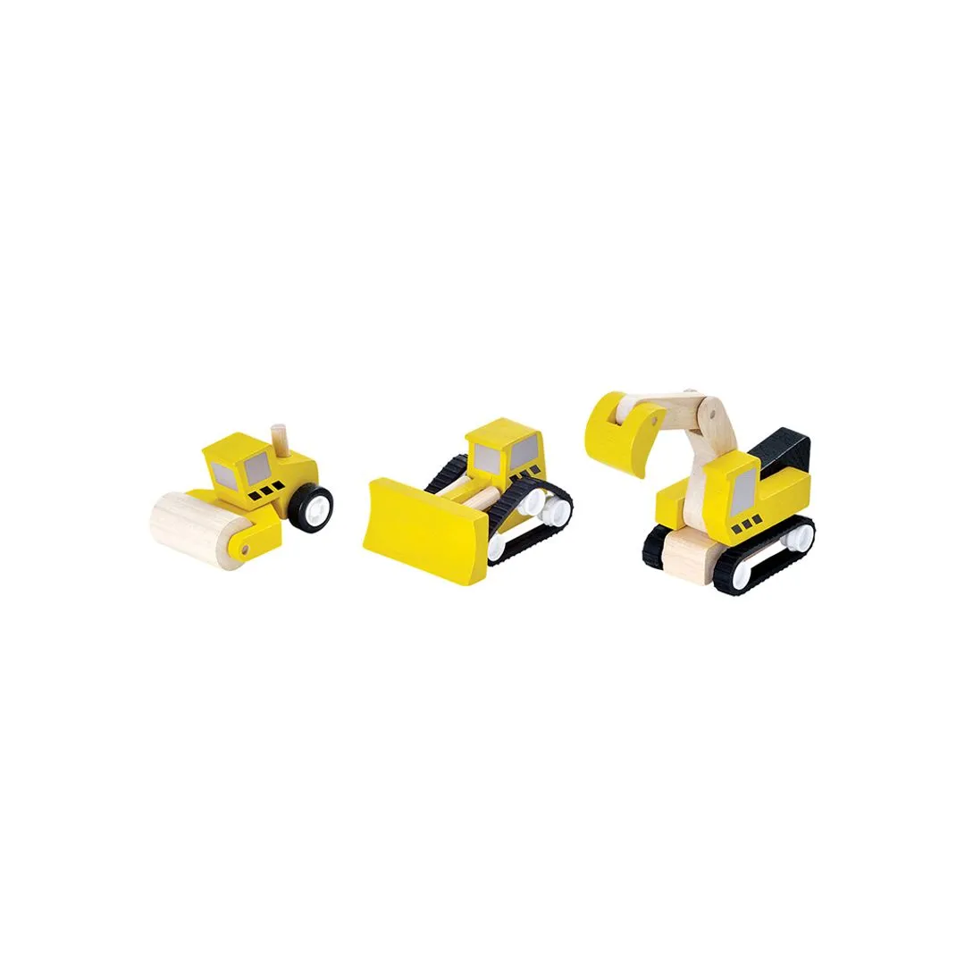 PlanToys Road Construction véhicules chantier bois
