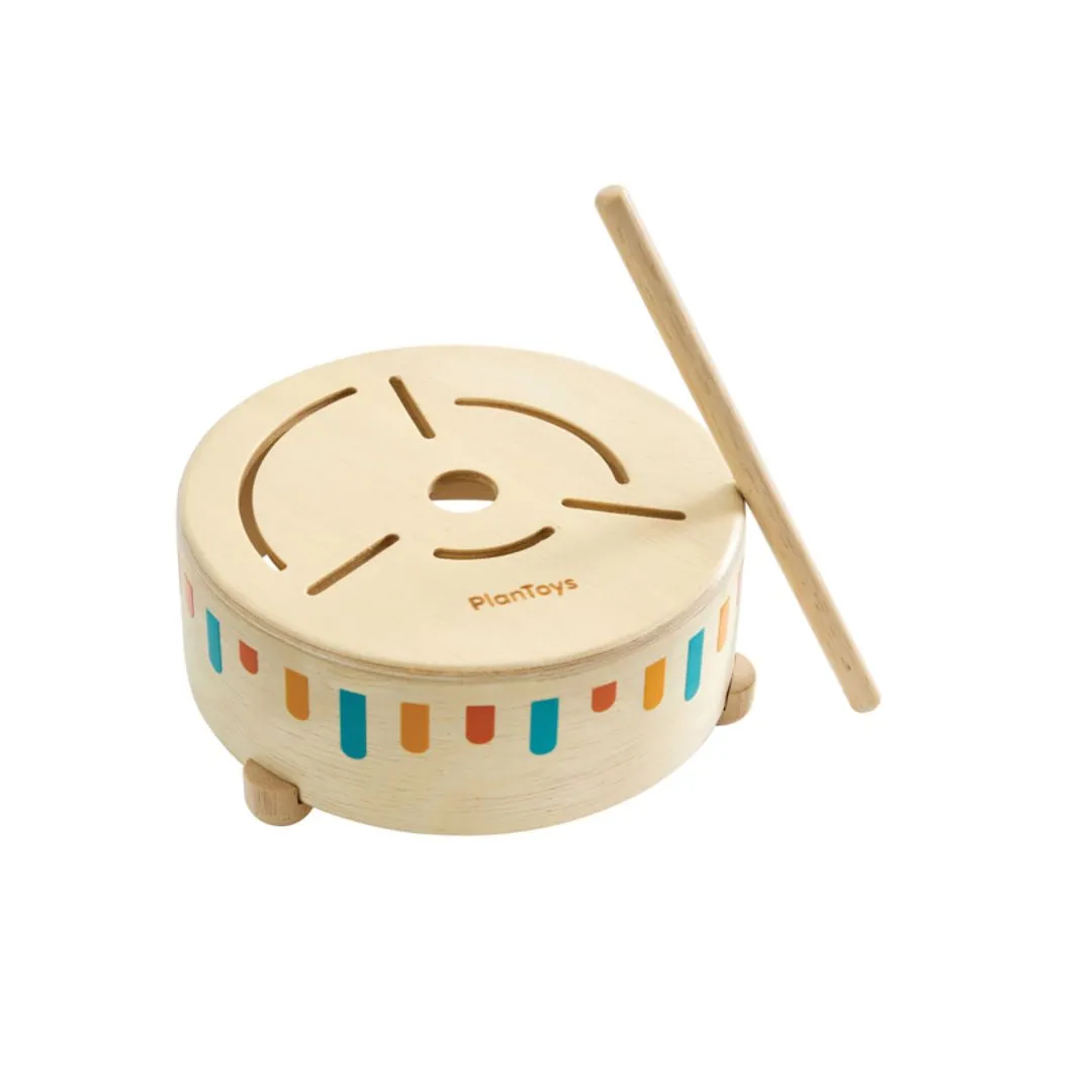 PlanToys Wooden Sensory Drum tambour bébé bois