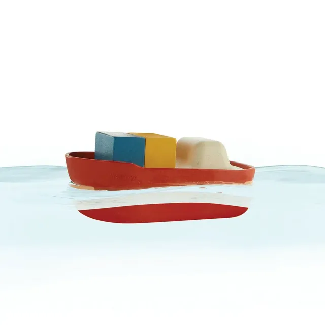 PlanToys Cargo Ship bateau cargo bain caoutchouc